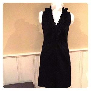 Black Sleeveless Button-down Dress